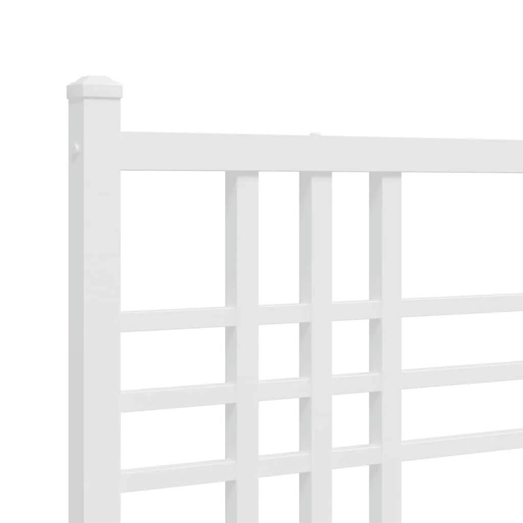 sengeramme uden madras med hovedgærde 75x190 cm hvid - Image 7