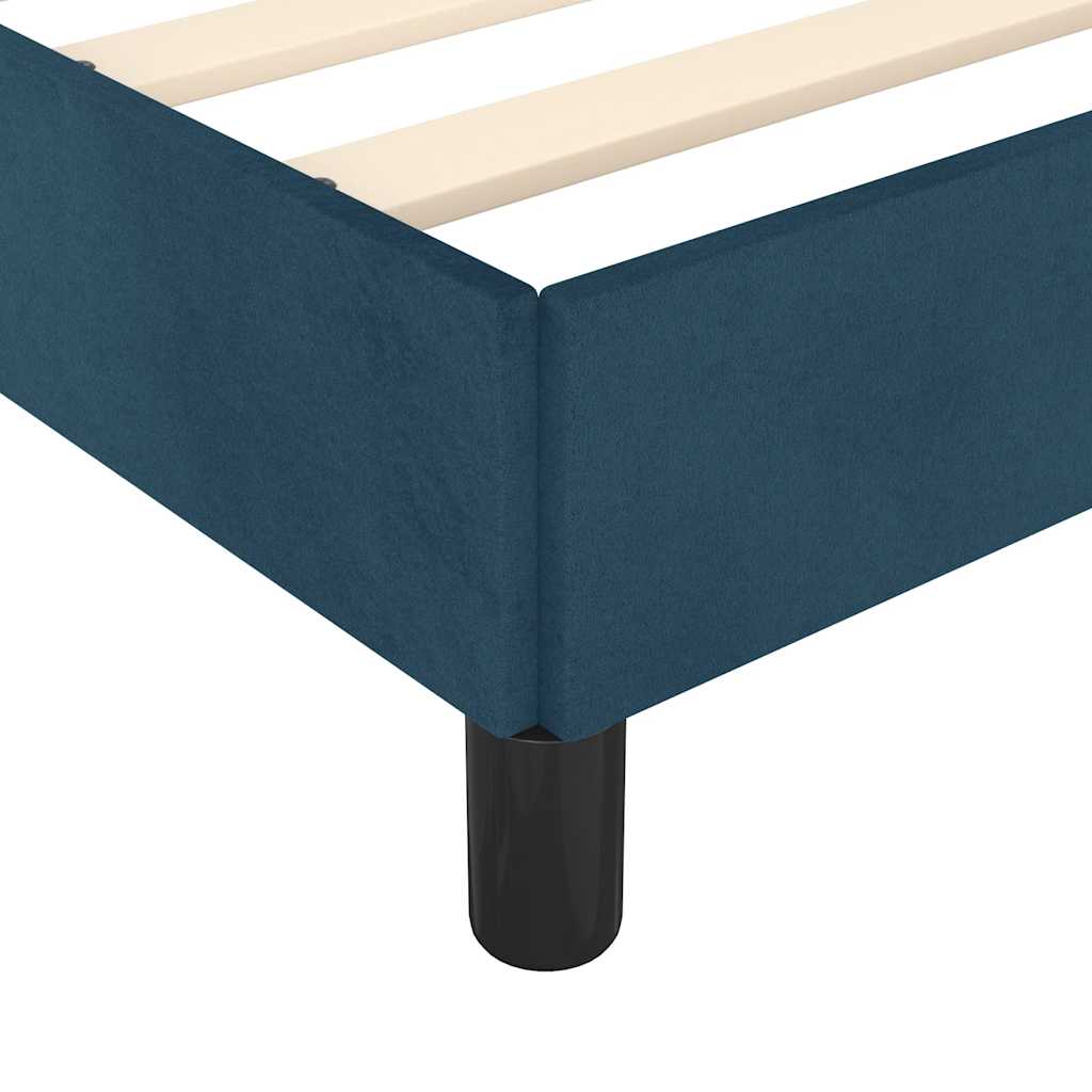 Sengeramme uden madras Mørkeblå 90x190 cm Fløjl - Image 7