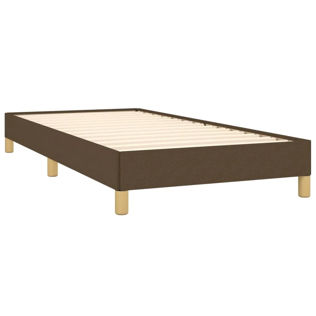 Sengeramme uden madras Mørkebrun 100x200 cm Stof - Image 4