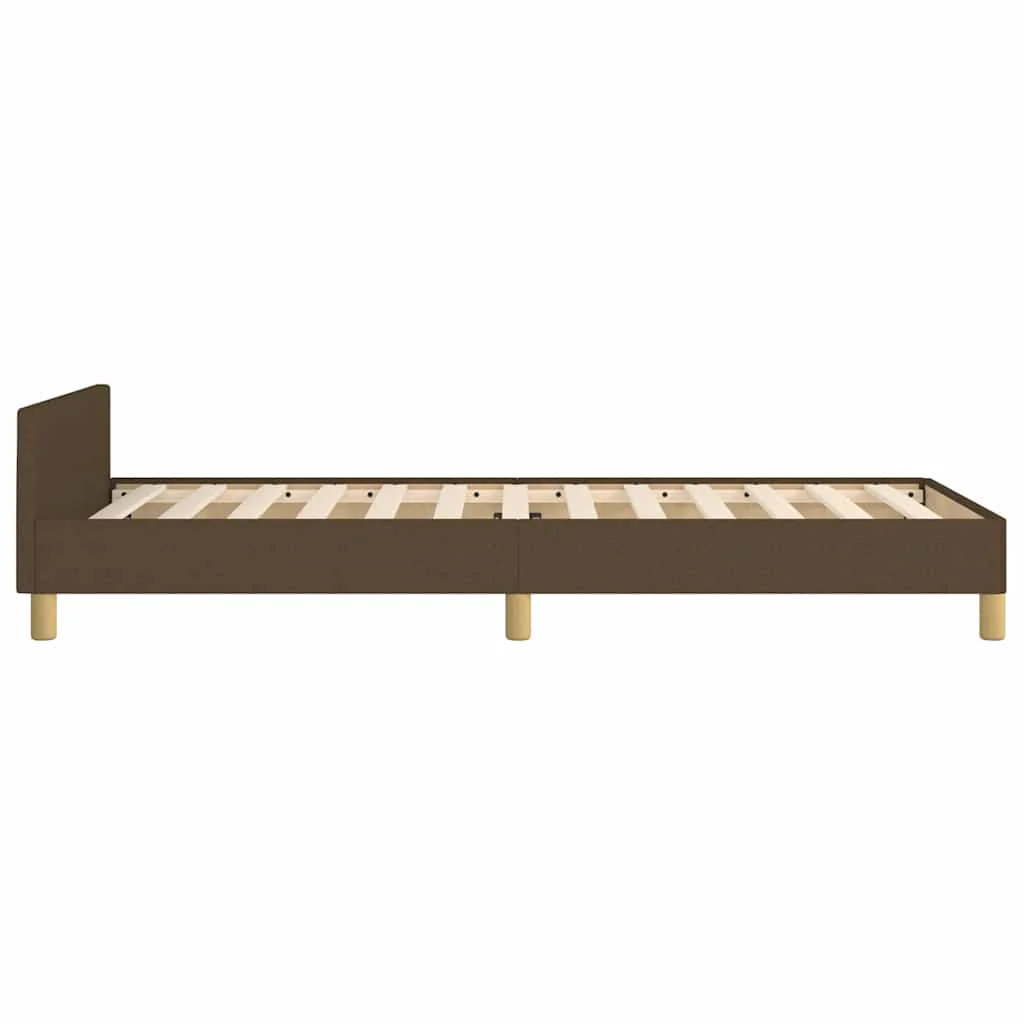 Sengeramme uden madras Mørkebrun 80x200 cm Stof - Image 6