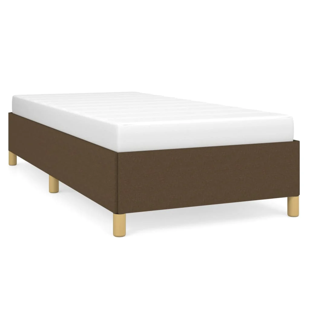 Sengeramme uden madras Mørkebrun 90x190 cm Stof - Image 2