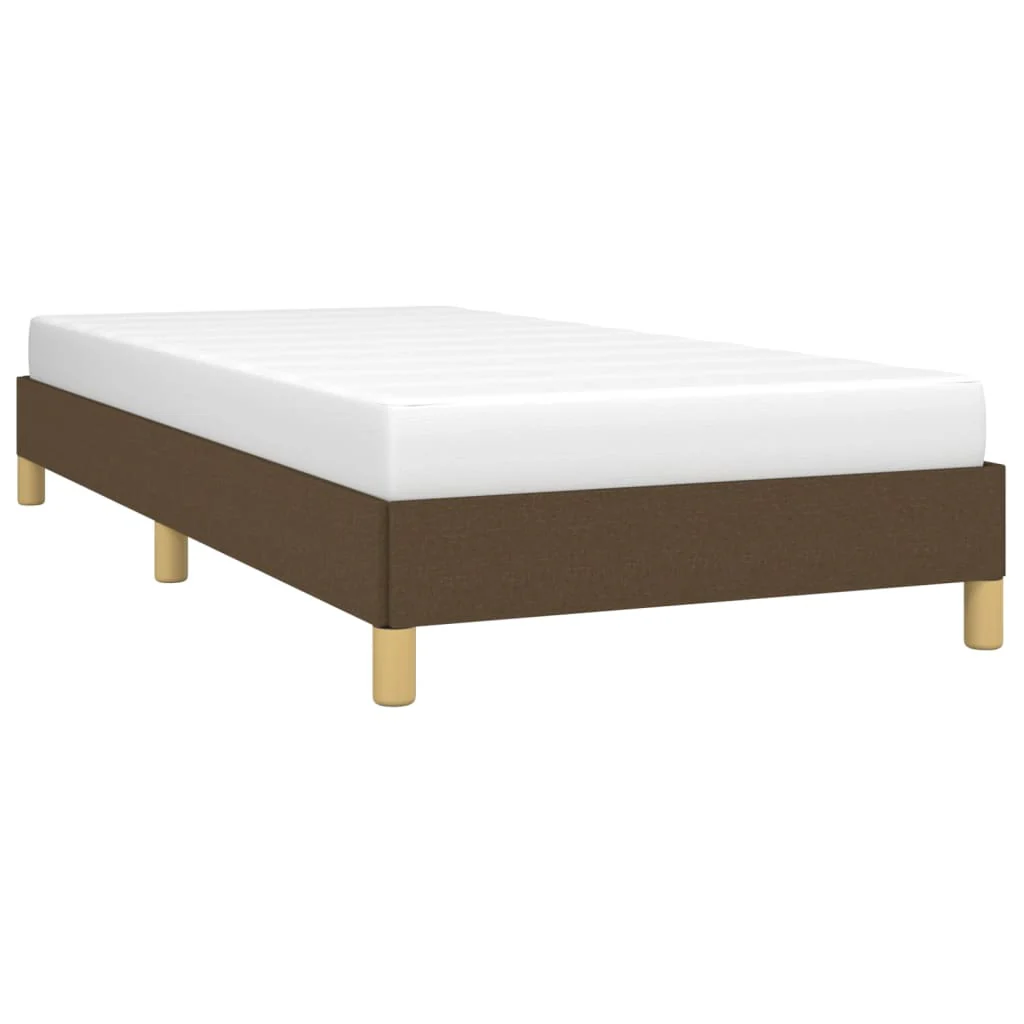 Sengeramme uden madras Mørkebrun 90x190 cm Stof - Image 3