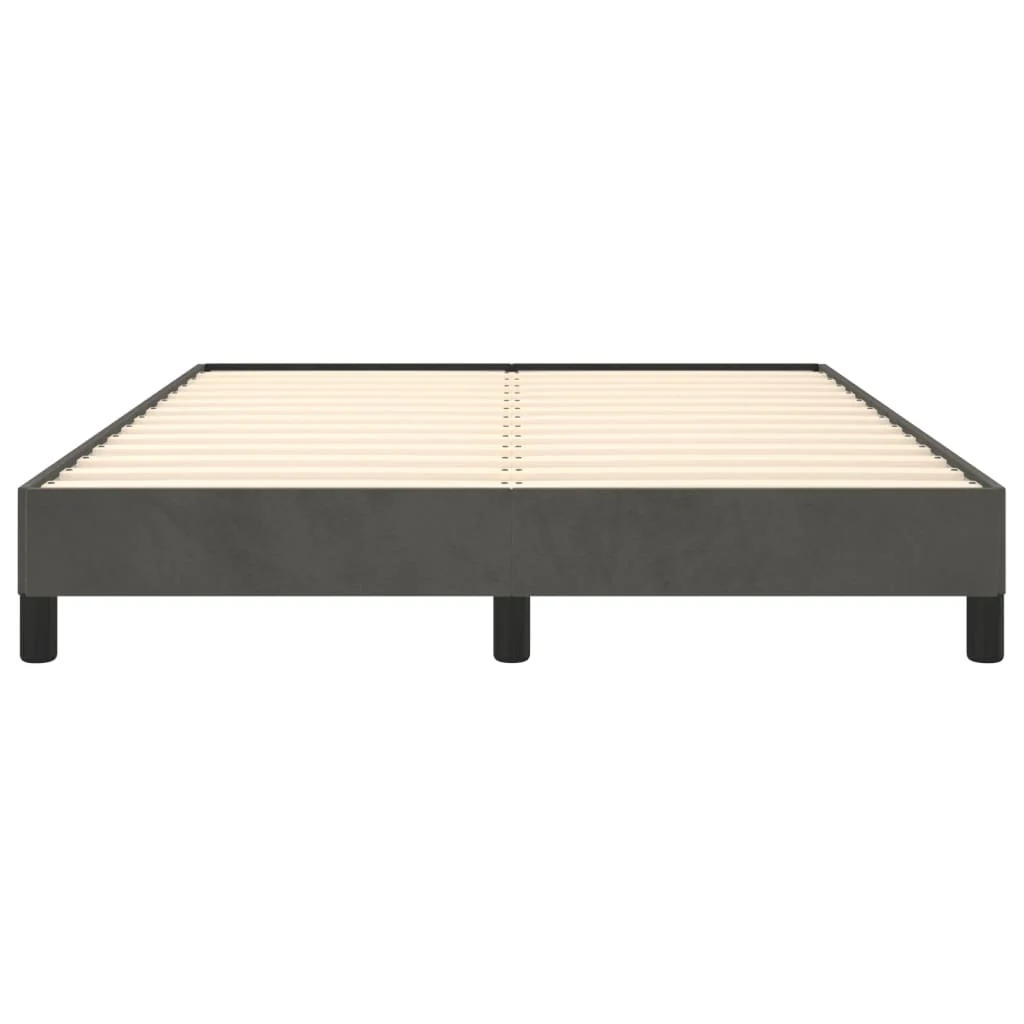 Sengeramme uden madras Mørkegrå 140x200 cm Fløjl - Image 5