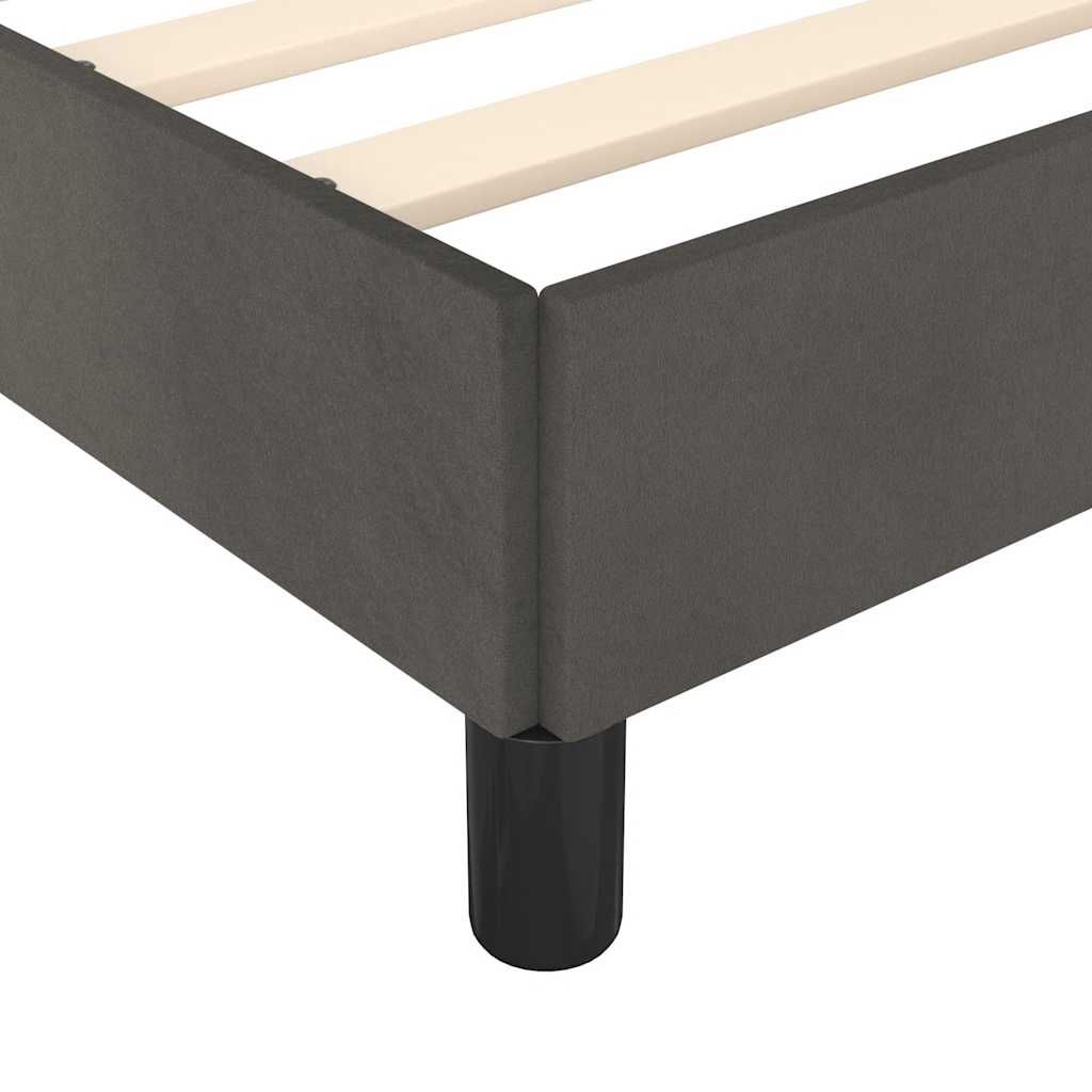 Sengeramme uden madras Mørkegrå 80x200 cm Fløjl - Image 7