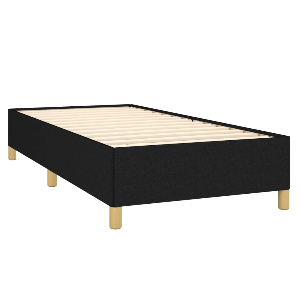 Sengeramme uden madras Sort 100x200 cm Stof - Image 4