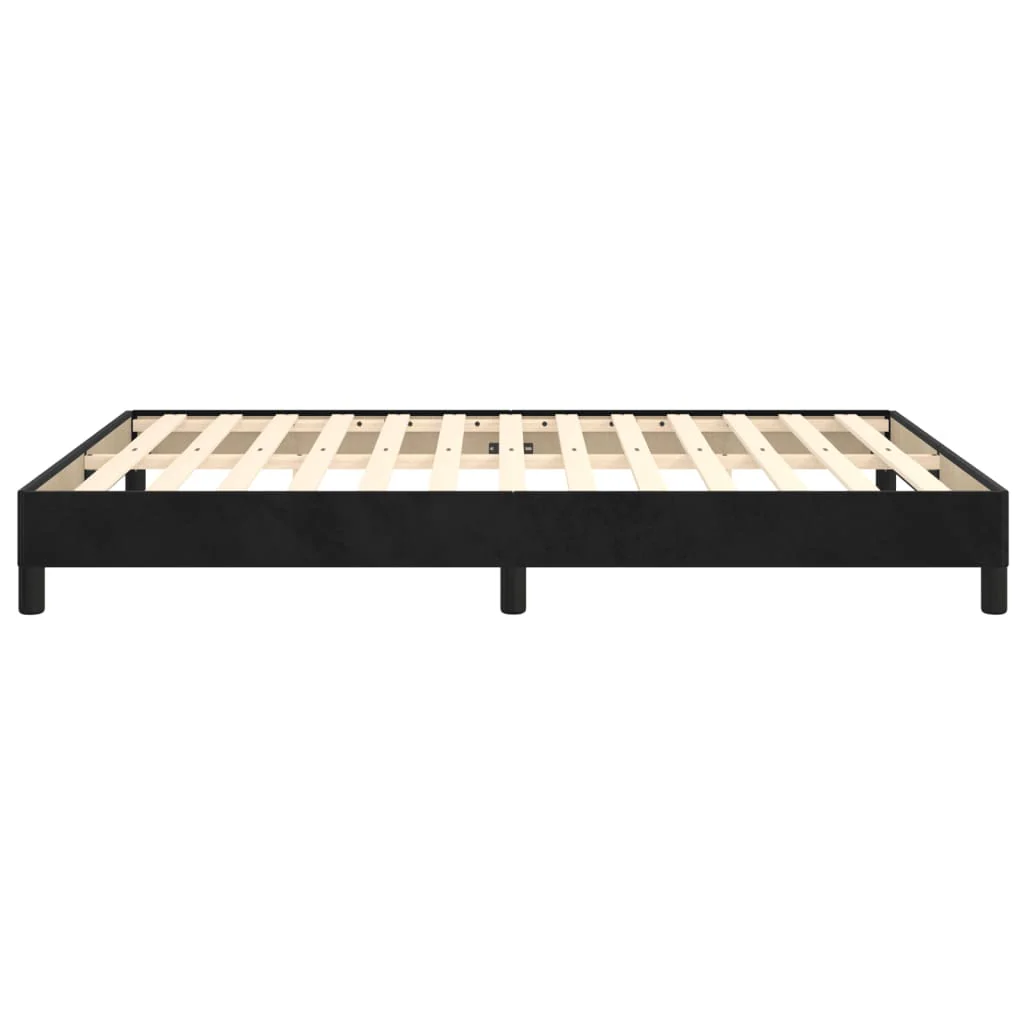 Sengeramme uden madras Sort 140x190 cm Fløjl - Image 6