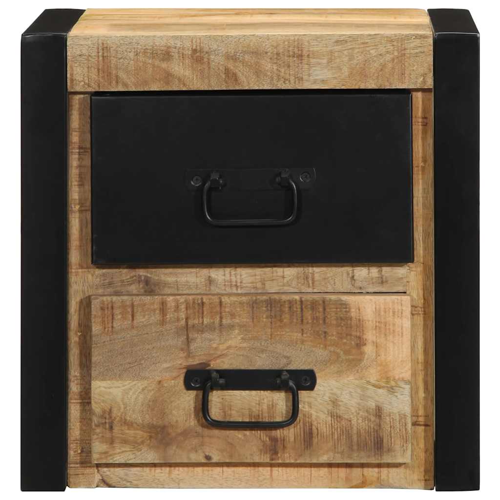 sengeskabe 2 stk 40x35x40 cm massivt ru mangotræ - Image 6