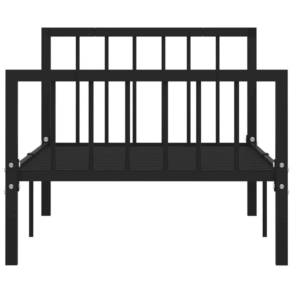 sengestel 100x200 cm metal sort - Image 3