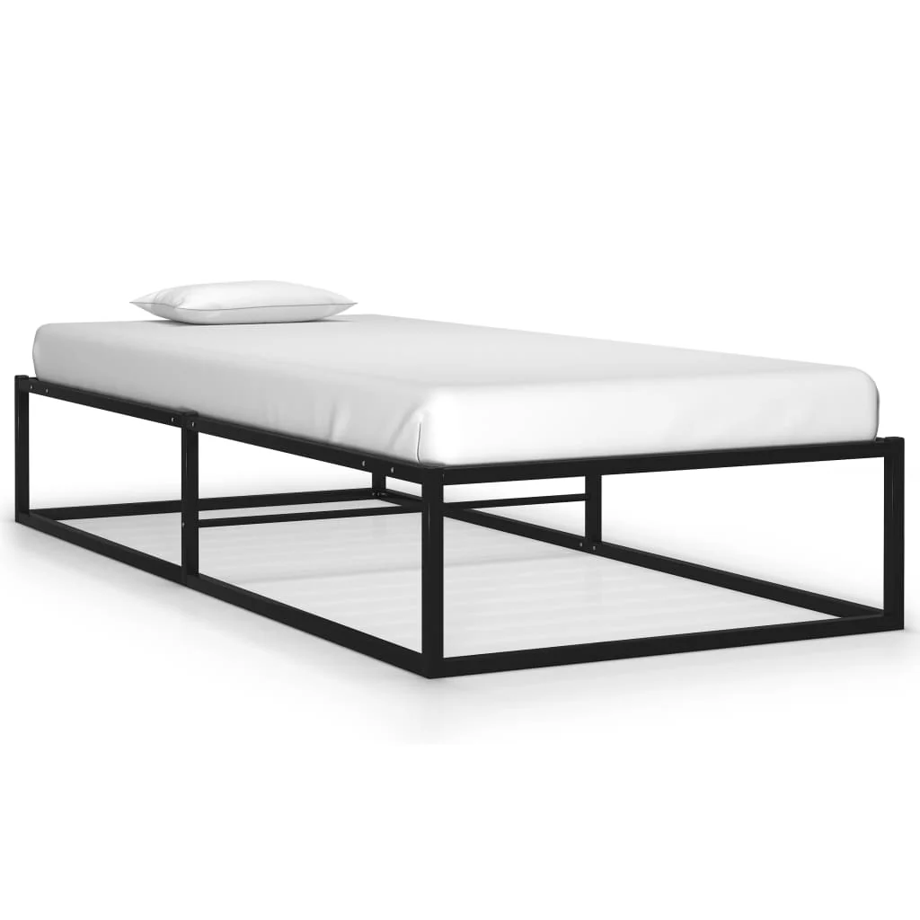 sengestel 100x200 cm metal sort