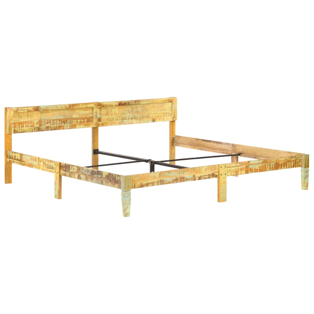 sengestel 200x200 cm massivt genbrugstræ - Image 2