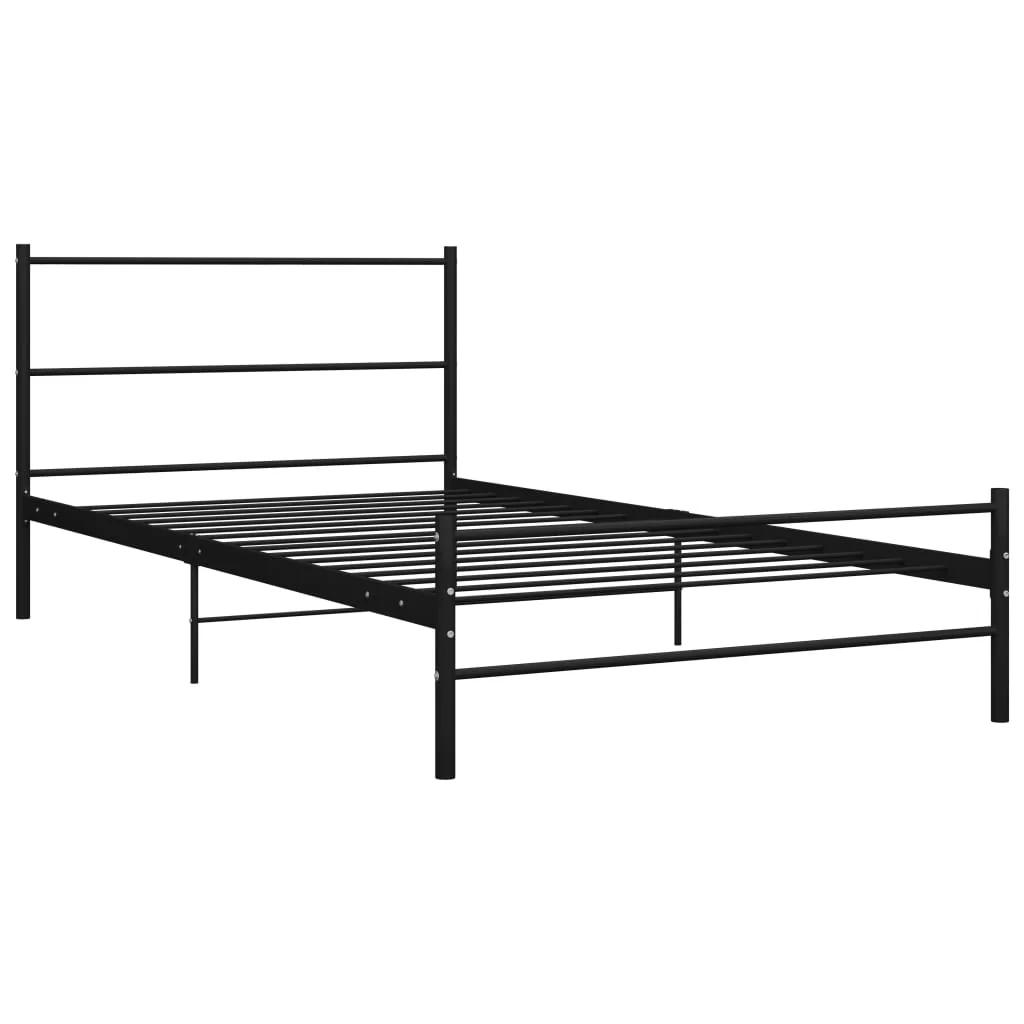 sengestel 90 x 200 cm metal sort - Image 2