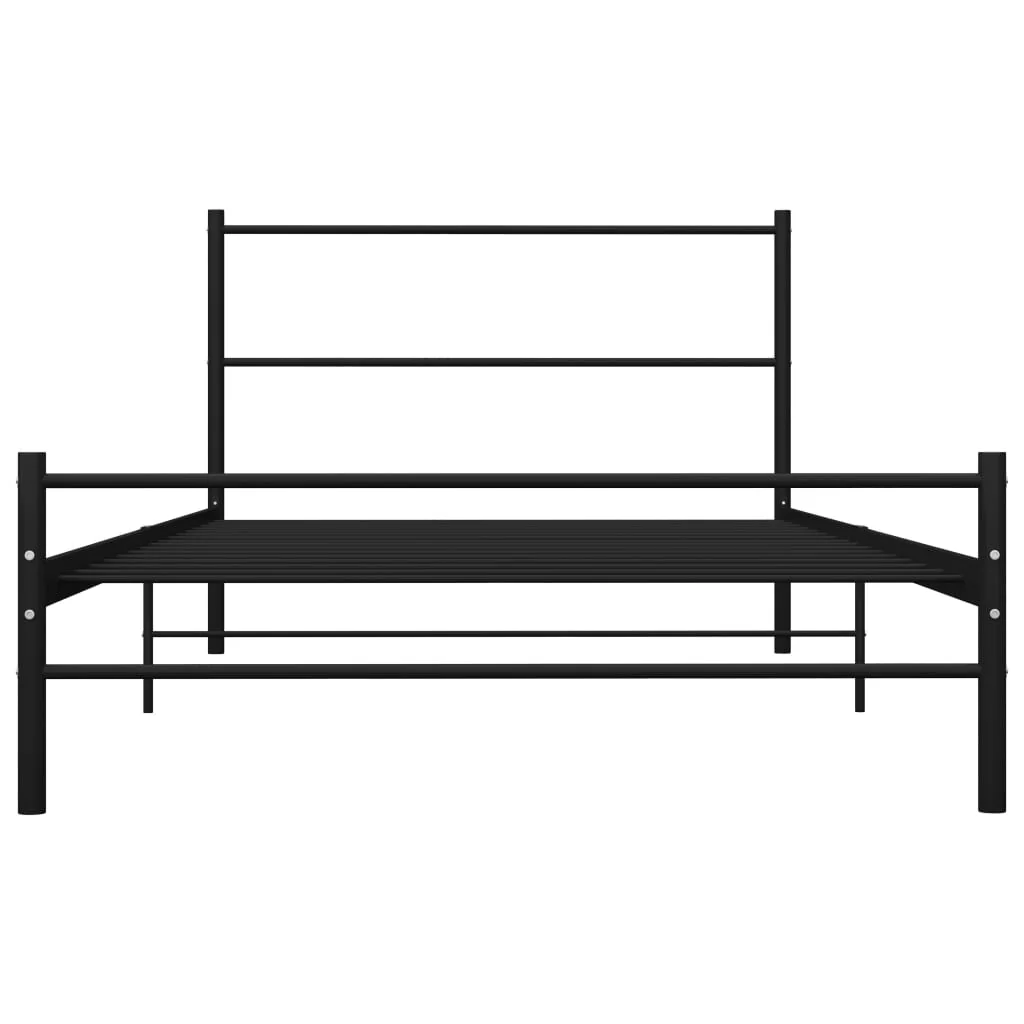 sengestel 90 x 200 cm metal sort - Image 3