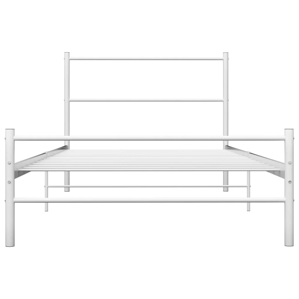 sengestel 90x200 cm metal hvid - Image 3