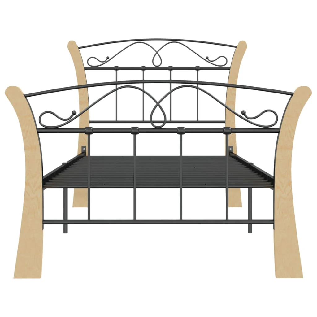 sengestel 90x200 cm metal sort - Image 4