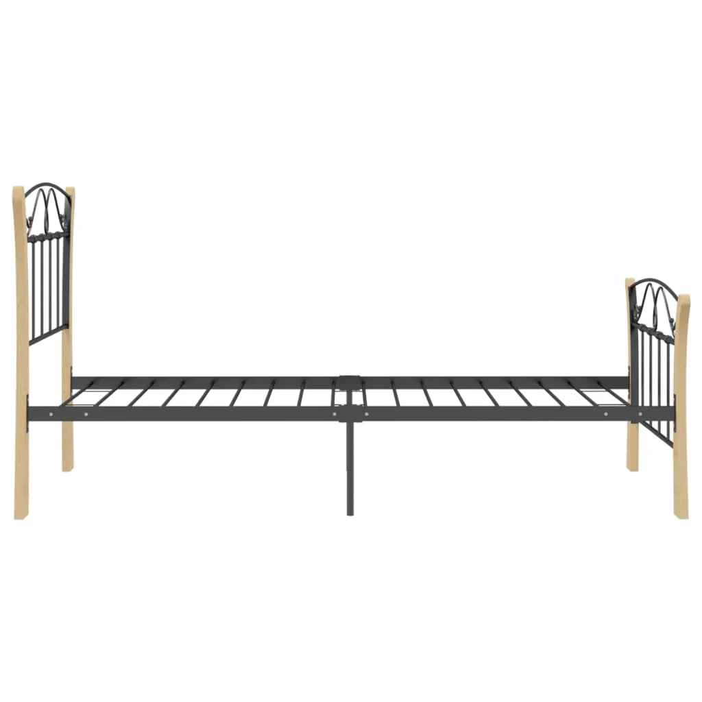sengestel 90x200 cm metal sort - Image 5