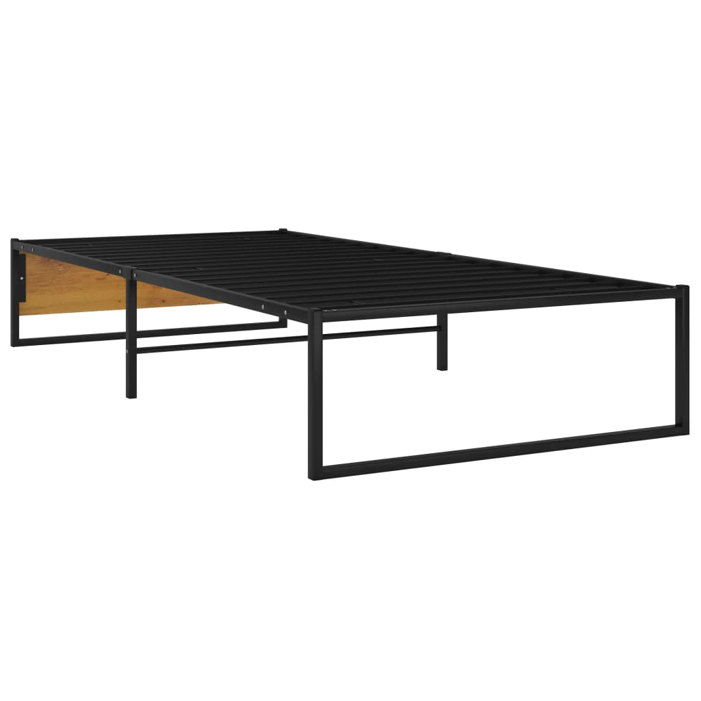 sengestel 90x200 cm metal sort - Image 5