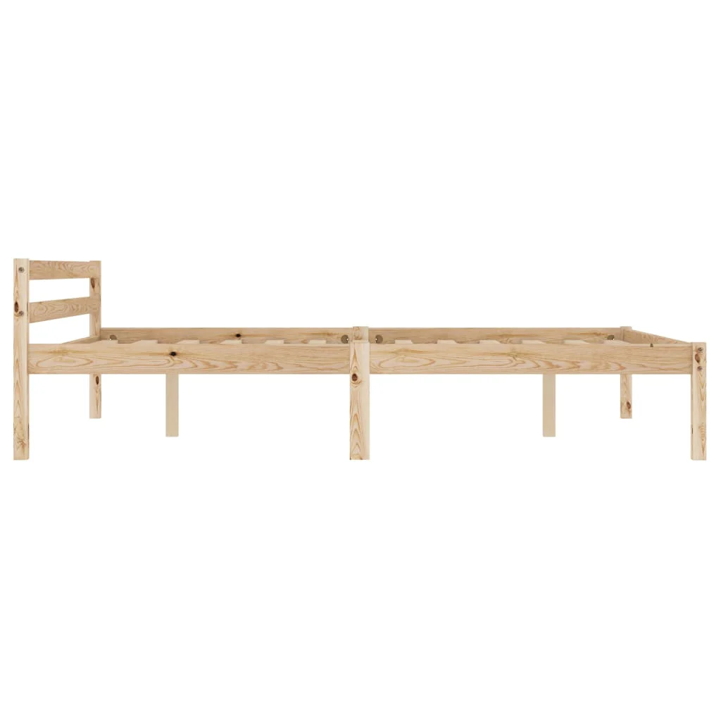 sengestel massivt fyrretræ 120 x 200 cm - Image 4
