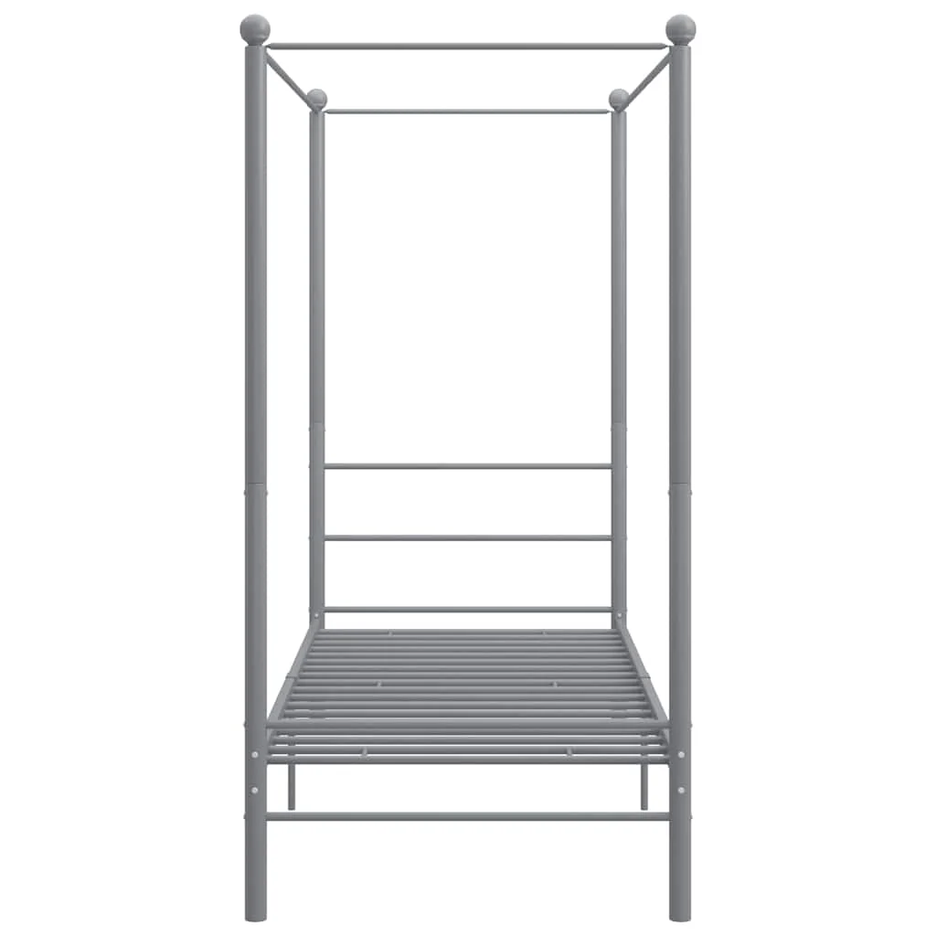 sengestel til himmelseng 90x200 cm metal grå - Image 3