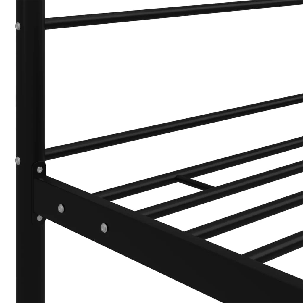 sengestel til himmelseng 90x200 cm metal sort - Image 5