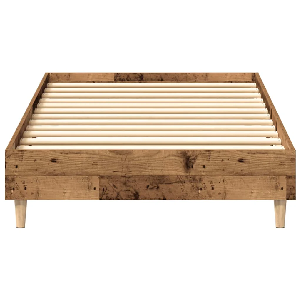 sengestel uden madras 75x190 cm konstrueret træ antikt træ - Image 5
