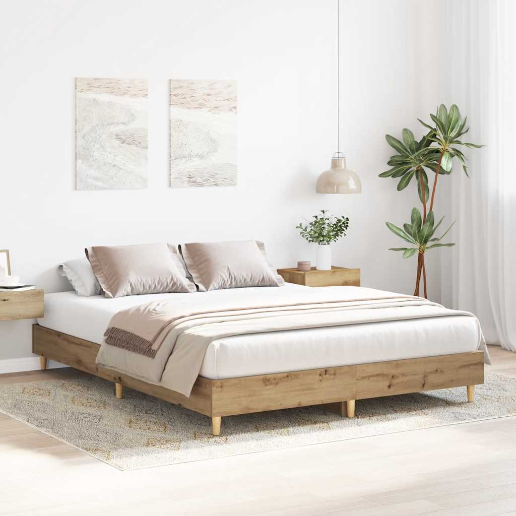 sengestel uden madras 90x190 cm konstrueret træ kunsteg - Image 3