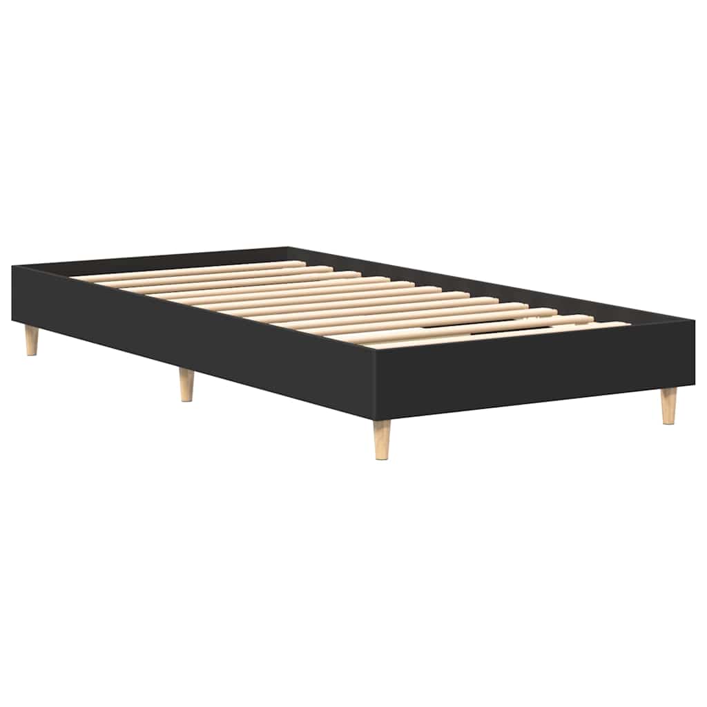 sengestel uden madras 90x190 cm konstrueret træ sort - Image 7