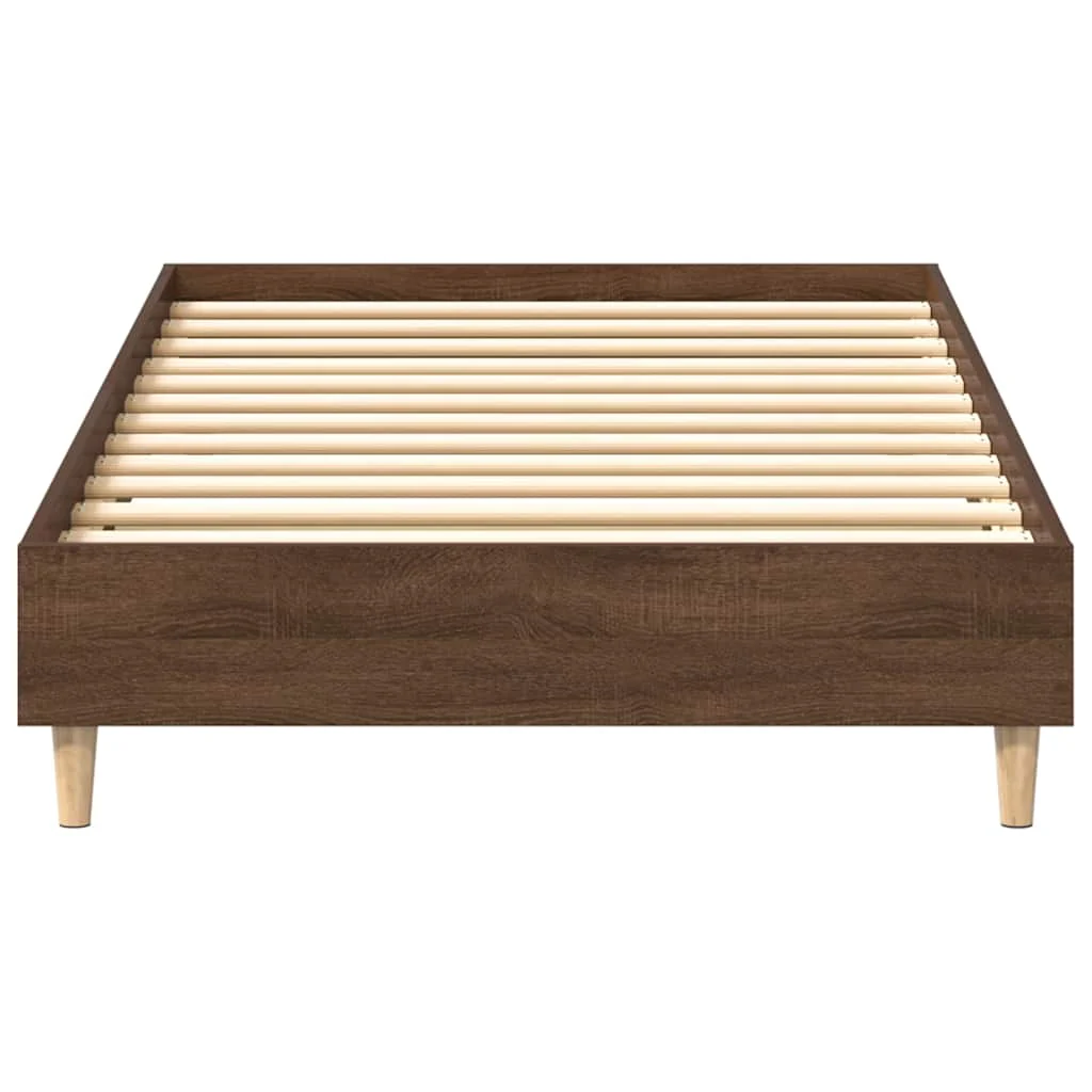 sengestel uden madras 90x200 cm konstrueret træ brunt eg - Image 5