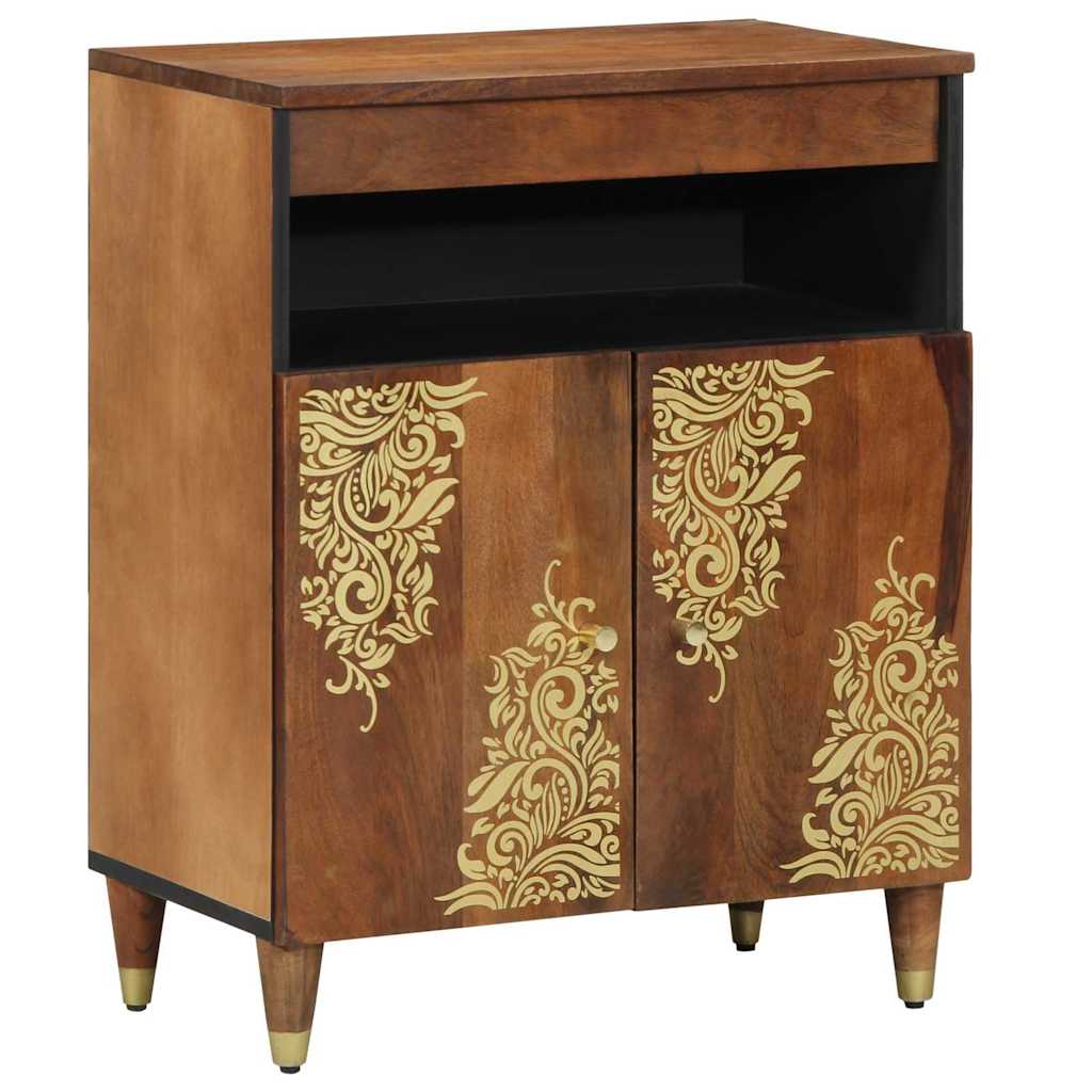 Sideboard med hylde Brun 60 x 33 x 75 cm Massivt mangotræ