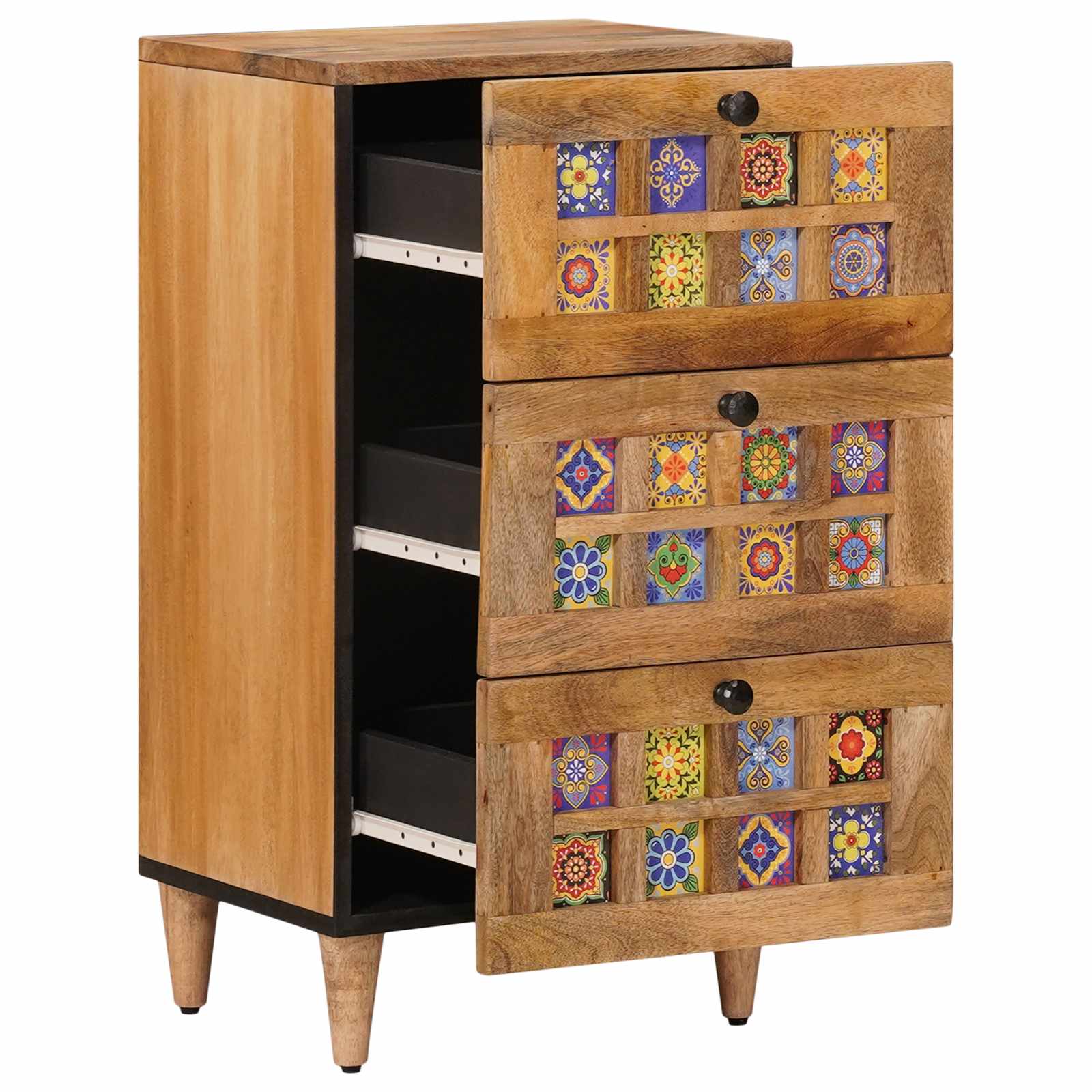 Sideboard Naturfarvet 40 x 33,5 x 75 cm Massivt mangotræ - Image 2