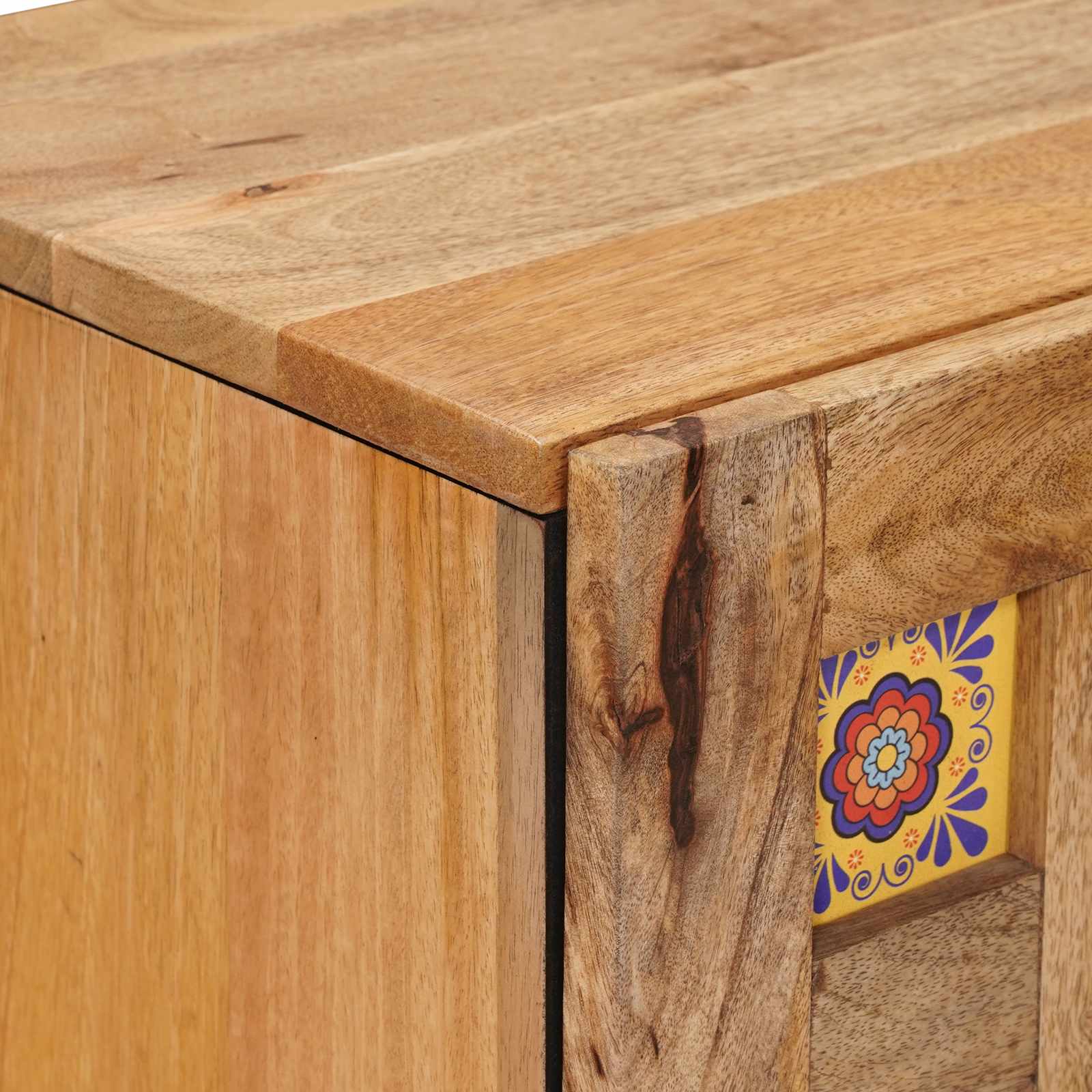 Sideboard Naturfarvet 40 x 33,5 x 75 cm Massivt mangotræ - Image 6
