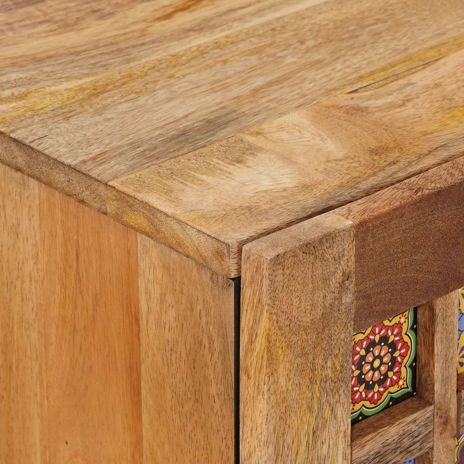 Sideboard Naturfarvet 60 x 33,5 x 75 cm Massivt mangotræ - Image 6