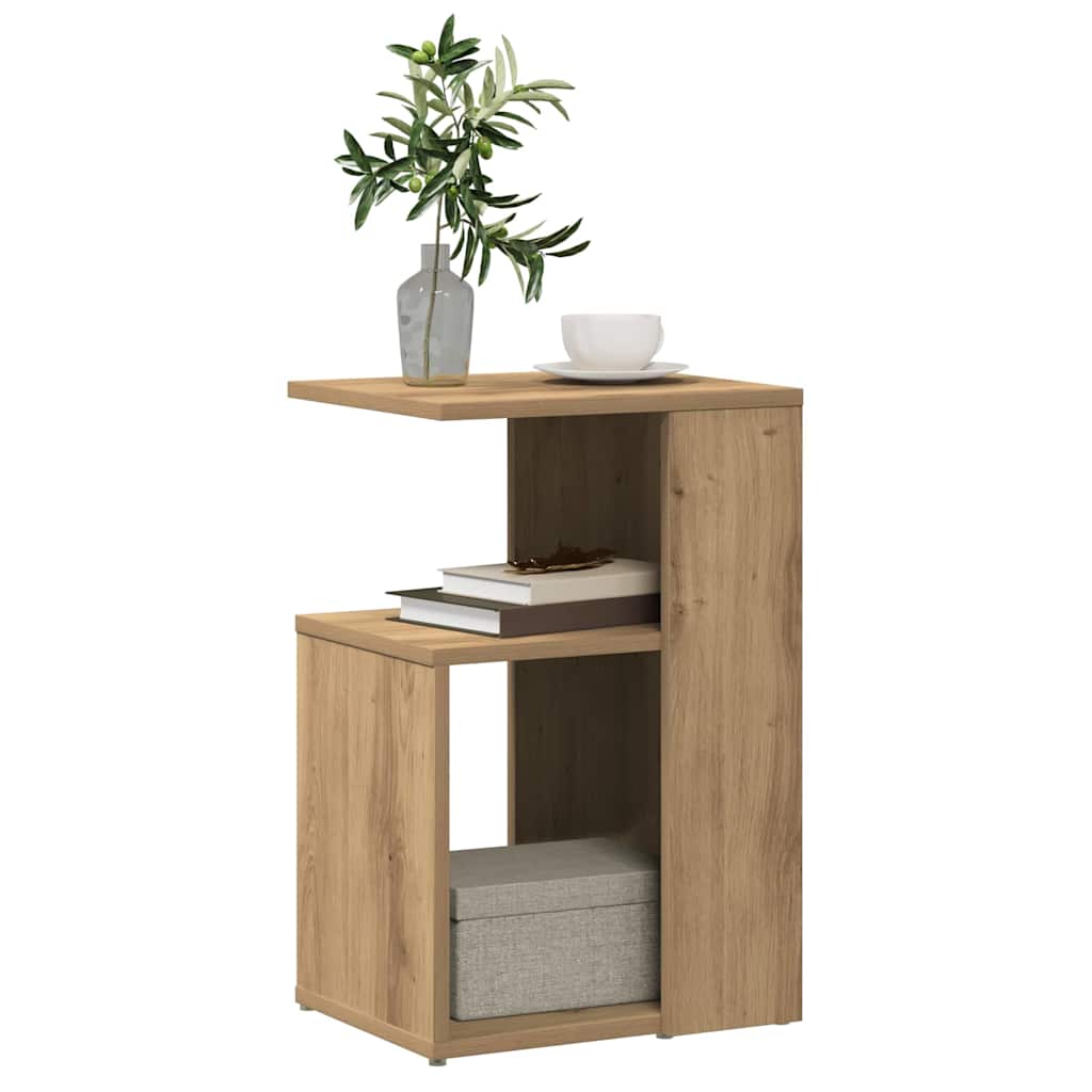 sidebord 36x30x56 cm konstrueret træ kunsteg - Image 3