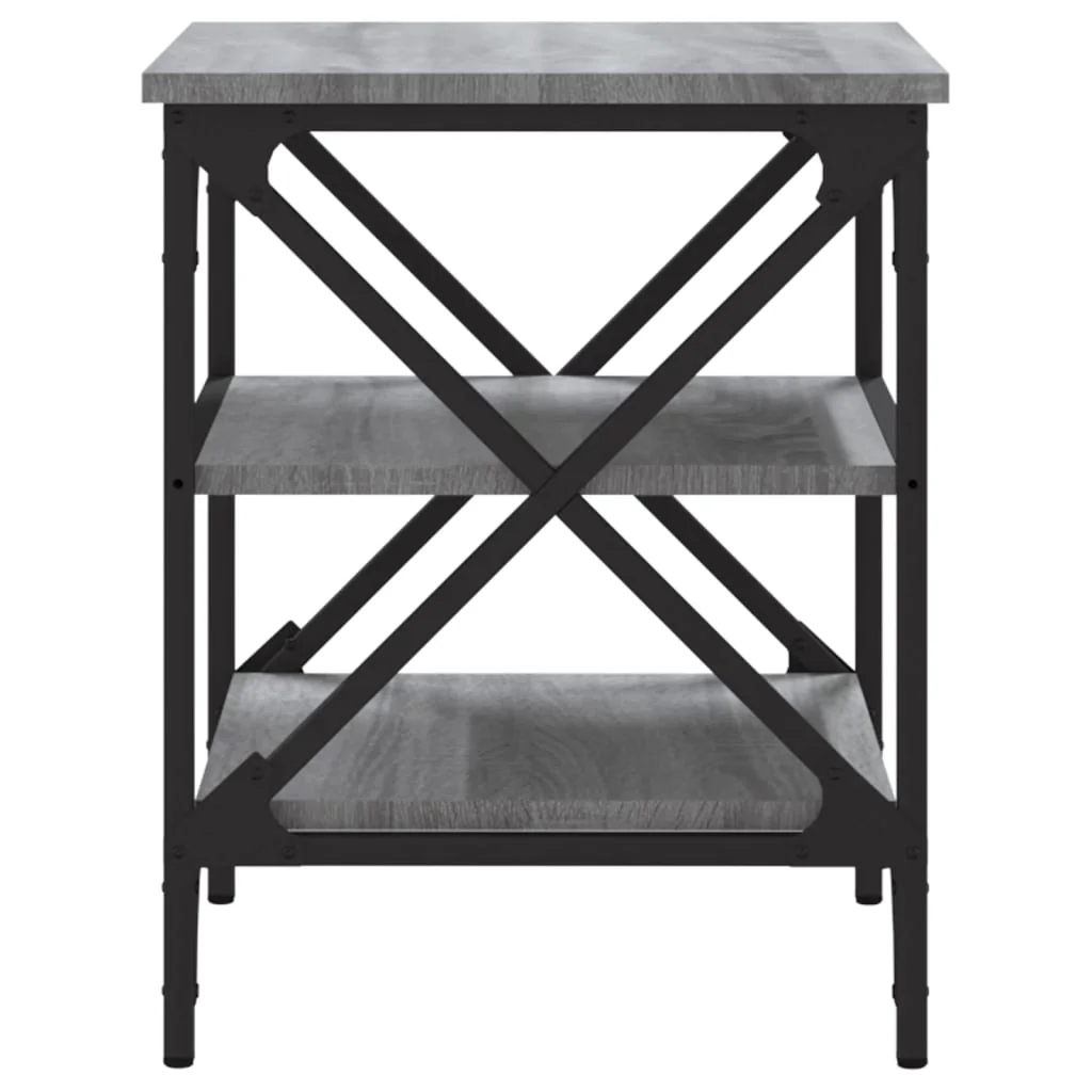 sidebord 40x42x50 cm konstrueret træ grå sonoma-eg - Image 6