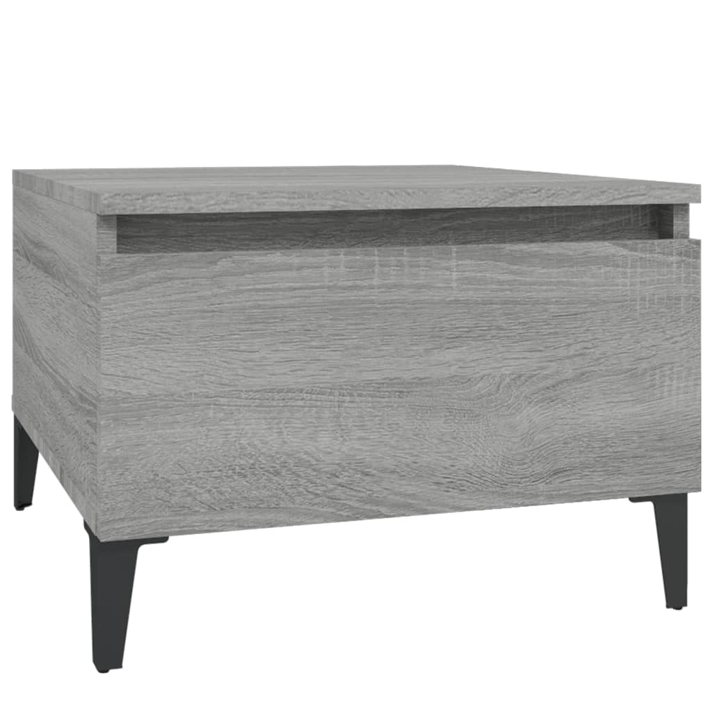 sidebord 50x46x35 cm konstrueret træ grå sonoma-eg - Image 2