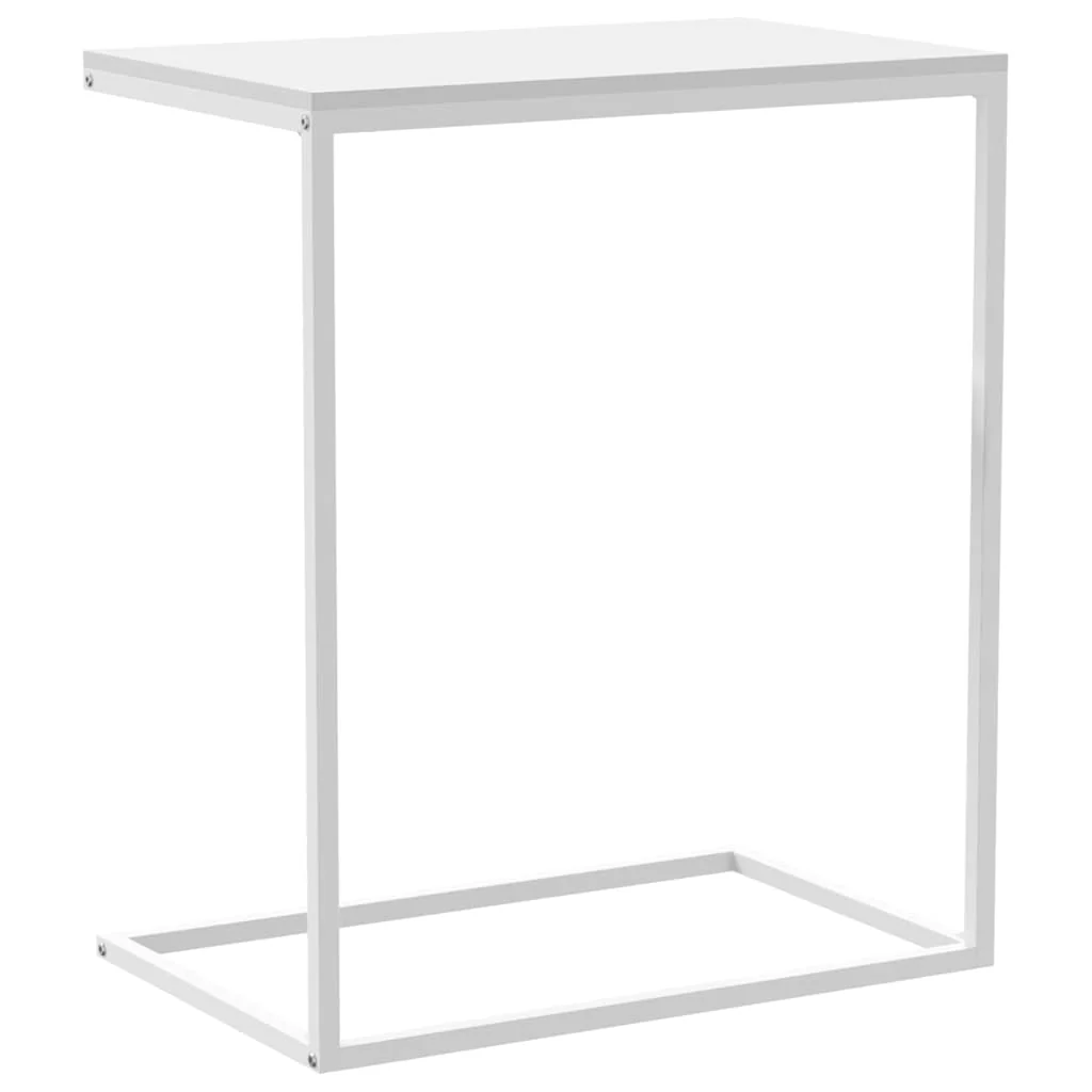 sidebord 55x35x66 cm konstrueret træ hvid - Image 6