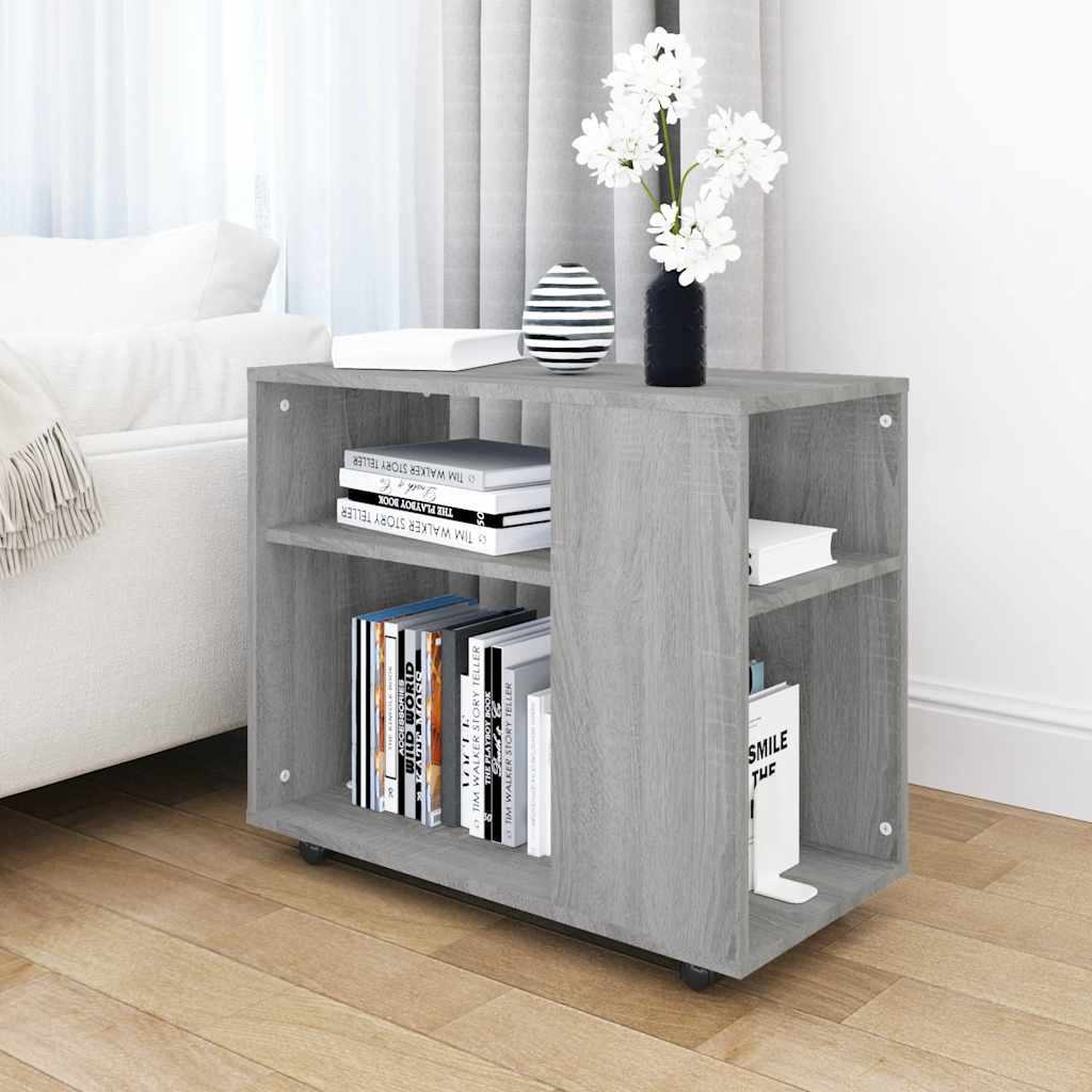 sidebord 70x35x55 cm konstrueret træ grå sonoma-eg