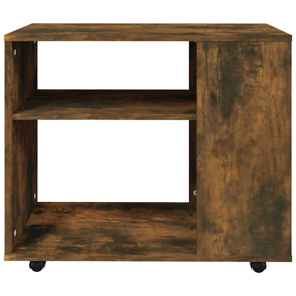 sidebord 70x35x55 cm konstrueret træ røget egetræsfarve - Image 5