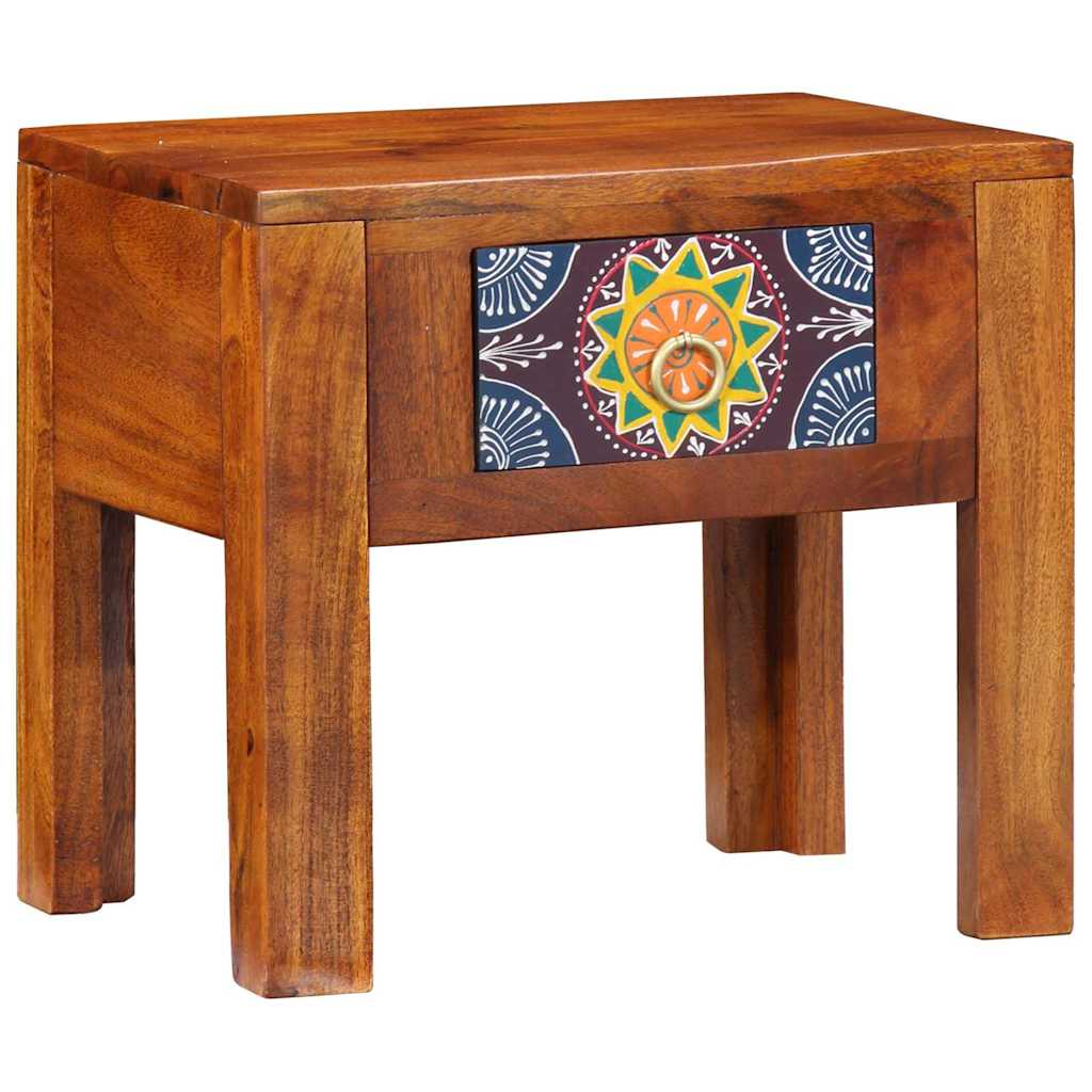 Sidebord Brun 40 x 30 x 36 cm Massiv Akacietræ og Ingeniørtræ - Image 7