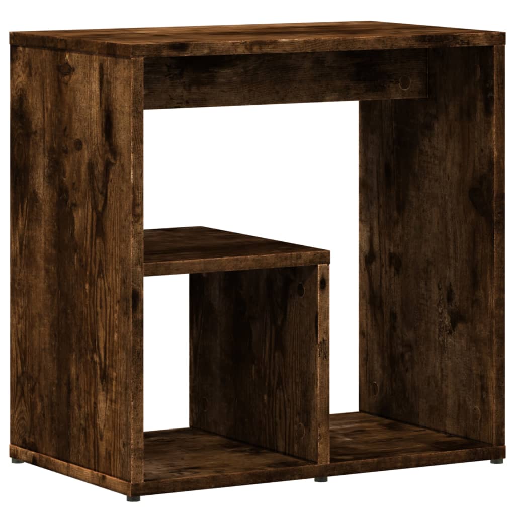 sideborde 2 stk. 50x30x50 cm konstrueret træ røget egetræsfarve - Image 5