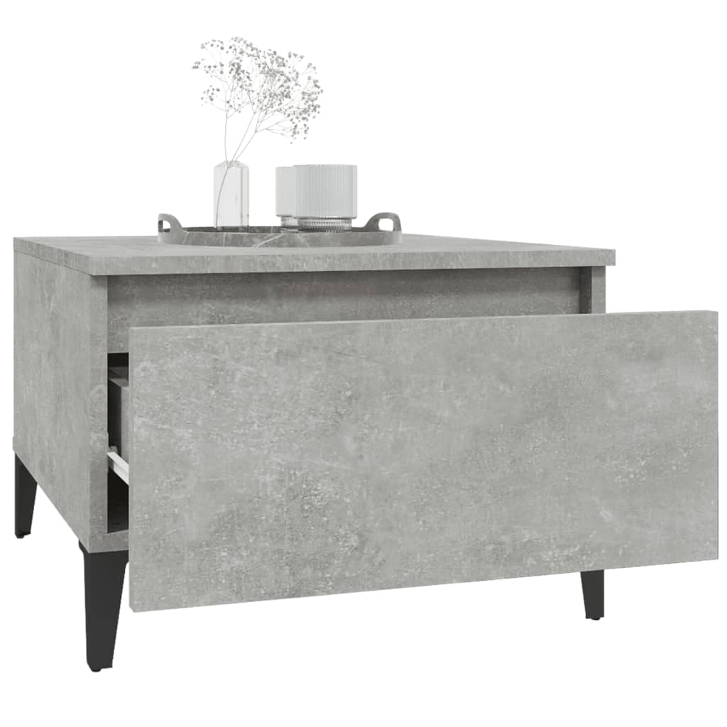 sideborde 2 stk. 50x46x35 cm konstrueret træ betongrå - Image 5