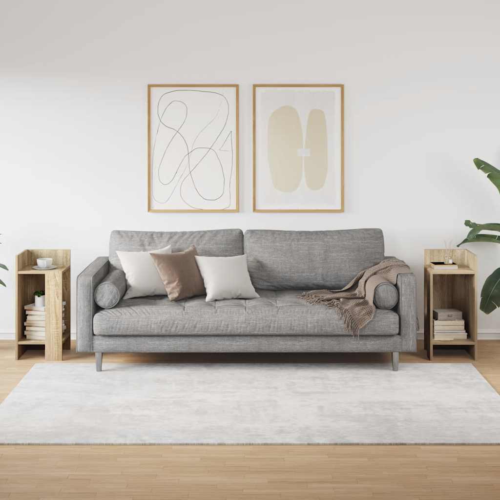 Sideborde 2 stk med reol sonoma eg 25,5x27x60 cm - Image 3