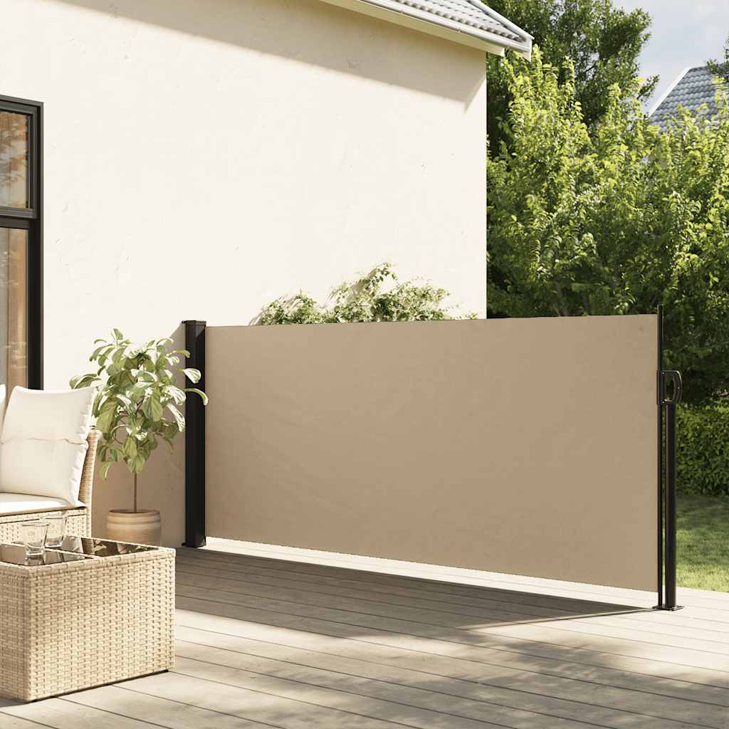 sidemarkise 117x300 cm sammenrullelig beige