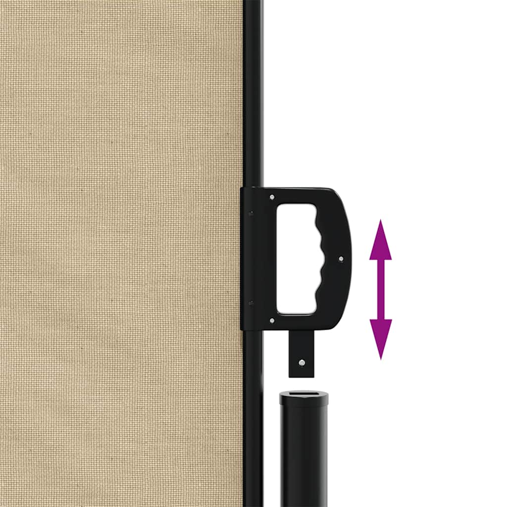 sidemarkise 117x300 cm sammenrullelig beige - Image 6