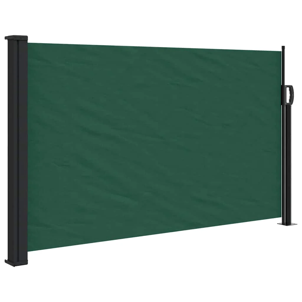 sidemarkise 117x300 cm sammenrullelig mørkegrøn - Image 2