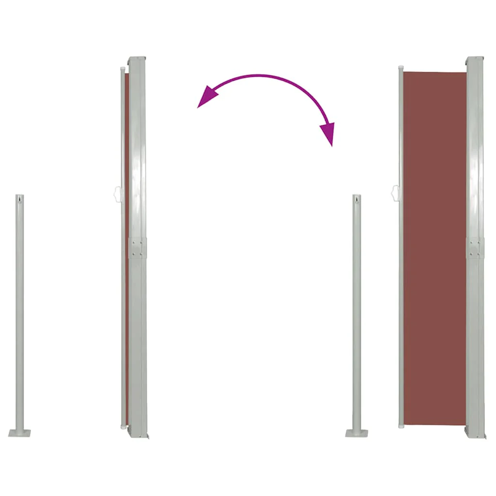 sidemarkise til terrasse 160x300 cm brun - Image 7
