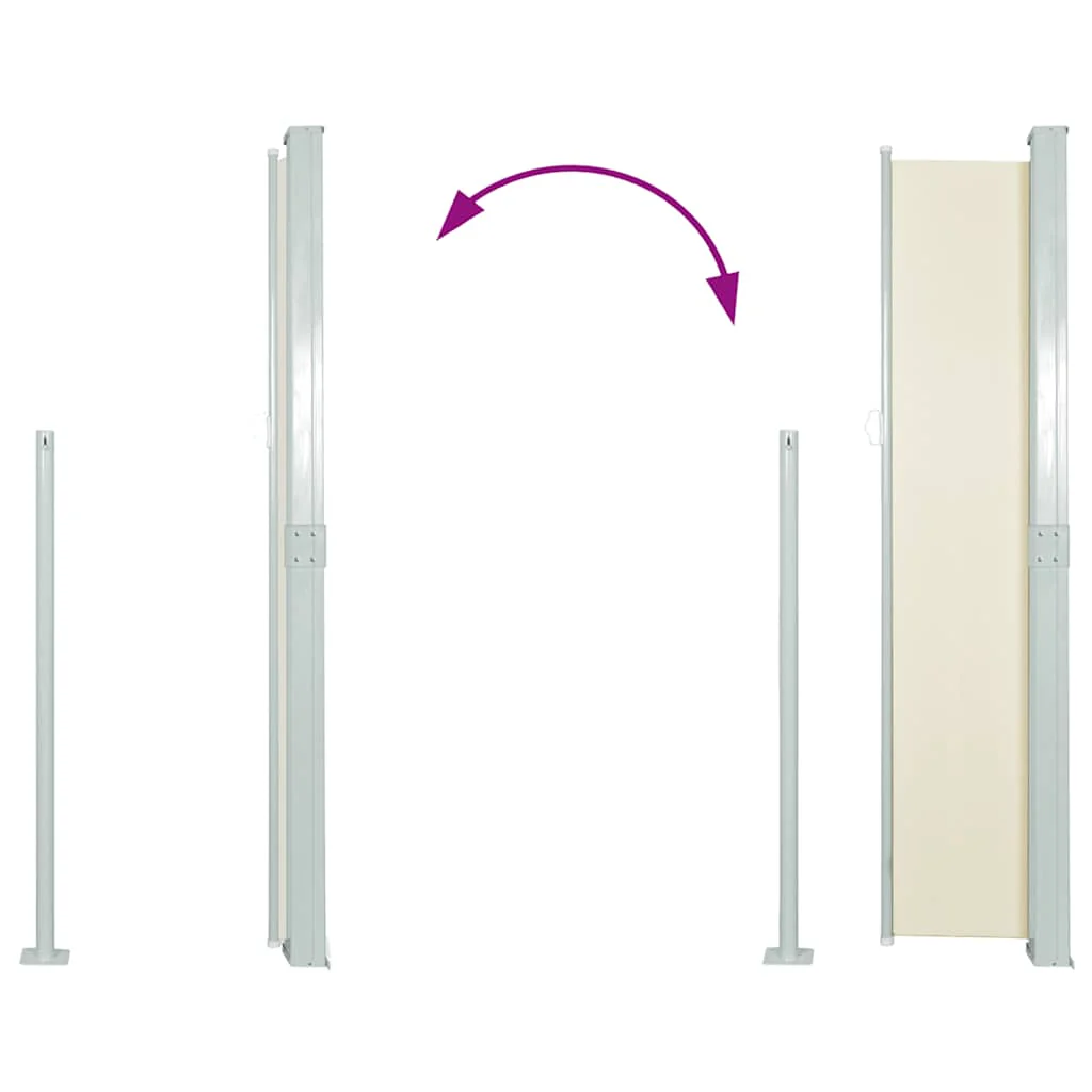 sidemarkise til terrasse 160x300 cm cremefarvet - Image 6