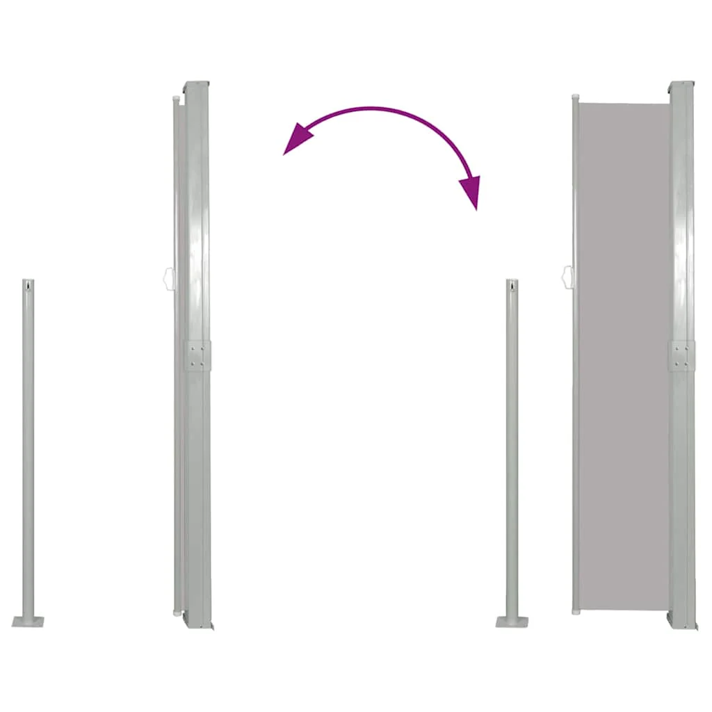 sidemarkise til terrasse 160x300 cm grå - Image 7