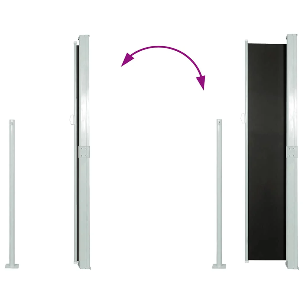 sidemarkise til terrasse 160x300 cm sort - Image 6