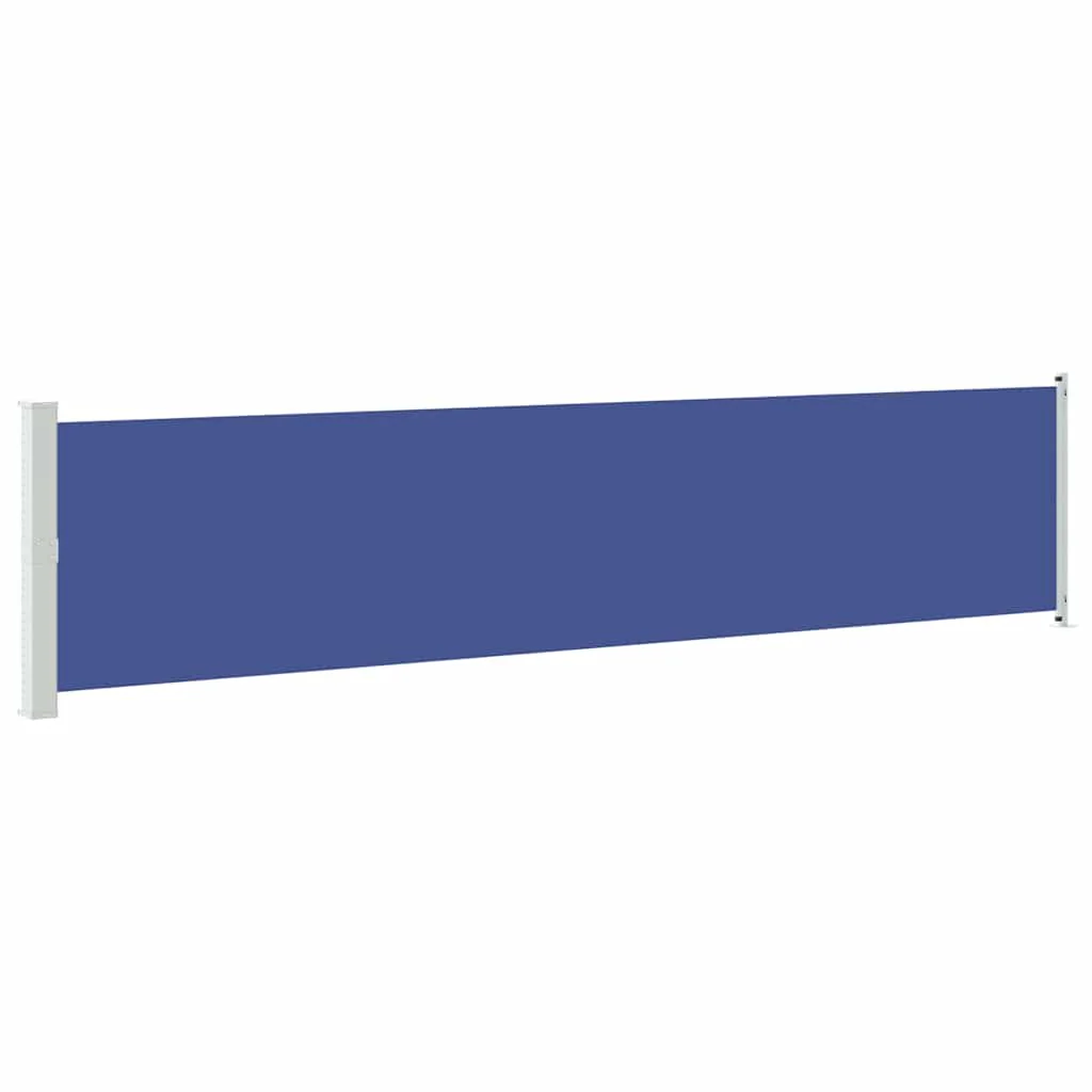 sidemarkise til terrassen 140x600 cm sammenrullelig blå - Image 2