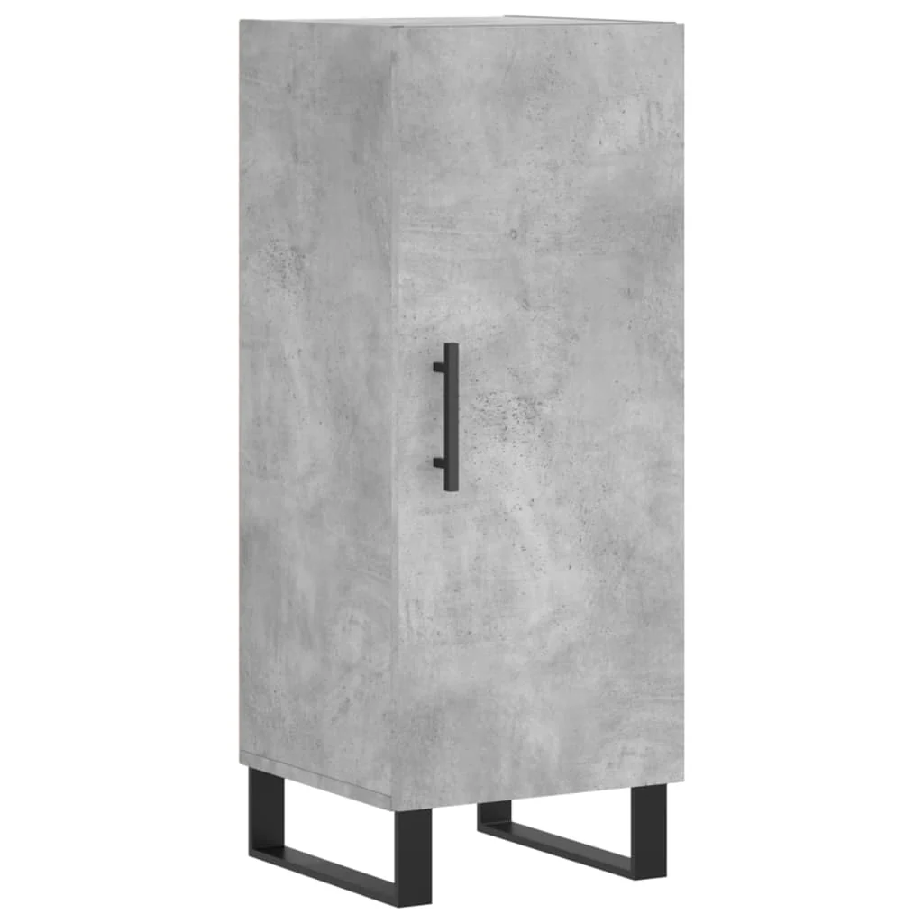 skab 34,5x34x180 cm konstrueret træ betongrå - Image 7